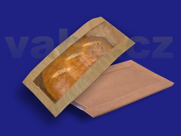 Pap. sáčky s okénkem - na chléb (24+6x39 cm)